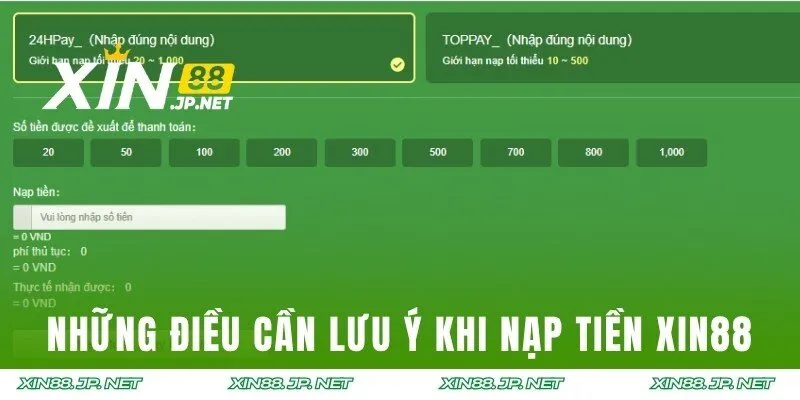 Những điều cần lưu ý khi nạp vốn tại nhà cái